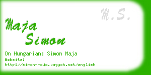 maja simon business card